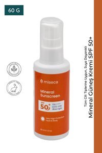 Miseca 50 Faktör Tüm Ciltler İçin Leke Karşıtı Nemlendirici Yağsız Suya Dayanıklı Yüz ve Vücut Güneş Kremi 60 ml