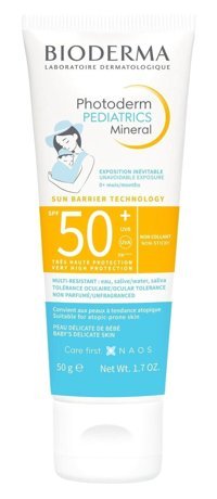 Bioderma Photoderm Pediatrics Mineral 50 Faktör Tüm Ciltler İçin Nemlendirici Suya Dayanıklı Yüz Güneş Kremi 50 gr