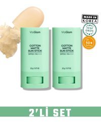Vioglam Stick 50 Faktör Tüm Ciltler İçin Nemlendirici Suya Dayanıklı Yüz Güneş Kremi 2x50 ml