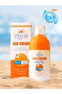 Misyul 50 Faktör Tüm Ciltler İçin Leke Karşıtı Nemlendirici Suya Dayanıklı Yüz ve Vücut Güneş Kremi 100 ml
