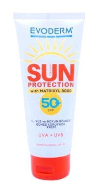 Evoderm 50 Faktör Tüm Ciltler İçin Nemlendirici Suya Dayanıklı Yüz Güneş Kremi 100 ml