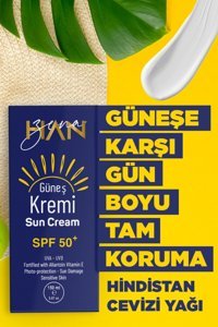 Hanzena 50 Faktör Tüm Ciltler İçin Nemlendirici Suya Dayanıklı Yüz Güneş Kremi 150 ml