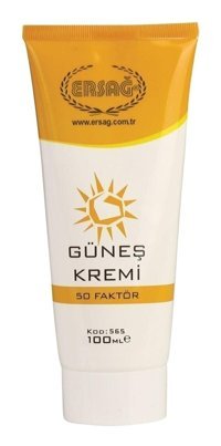 Ersağ 50 Faktör Tüm Ciltler İçin Leke Karşıtı Nemlendirici Yağsız Suya Dayanıklı Yüz ve Vücut Güneş Kremi 100 ml