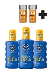 Nivea Sun 50 Faktör Tüm Ciltler İçin Nemlendirici Suya Dayanıklı Yüz ve Vücut Güneş Kremi 3x200 ml