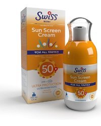 Bork Swiss Natural Bork 50 Faktör Tüm Ciltler İçin Leke Karşıtı Nemlendirici Suya Dayanıklı Yüz Güneş Kremi 100 ml