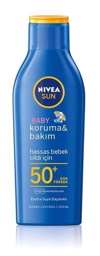 Nivea 50 Faktör Hassas Ciltler İçin Nemlendirici Suya Dayanıklı Yüz Güneş Losyonu 200 ml