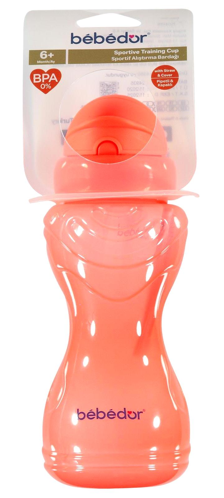 Bebedor Pipetli Akıtmaz Kulpsuz 9+ Ay Alıştırma Bardağı Neon Pembe