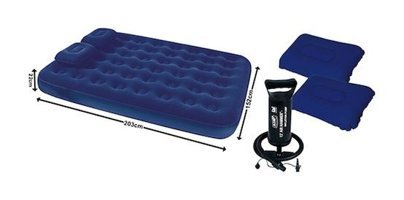 Bestway 67374 Katlanır Ev Tipi Çift Kişilik Şişme Yatak Lacivert