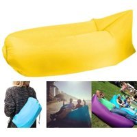 Cbtxglobal Katlanır Plaj Tek Kişilik 185 x 75 x 50 cm Şişme Yatak Sarı