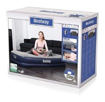Bestway 67723 Katlanır Elektrikli Ev Tipi Tek Kişilik Şişme Yatak Gri-Siyah
