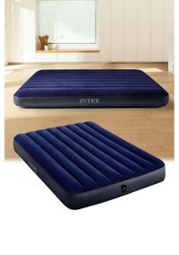 Intex Iky64758 Katlanır Ev Tipi Çift Kişilik Şişme Yatak Lacivert
