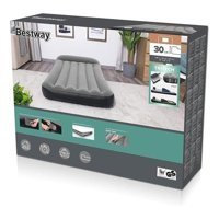 Bestway 67556 Katlanır Elektrikli Ev Tipi Tek Kişilik Şişme Yatak Gri-Siyah