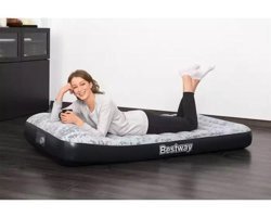 Bestway 67834 Katlanır Ev Tipi Tek Kişilik Şişme Yatak Lacivert