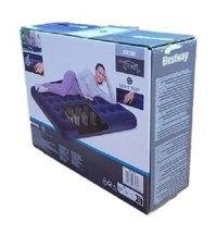 Bestway 67287 Katlanır Ev Tipi 191x137x22 cm Çift Kişilik Şişme Yatak Mavi