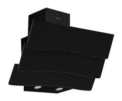 Ferre D023 100 W 650 m3/h 60 cm Cam Karbon Filtreli Bacalı Duvar Tipi Damlumbaz Siyah