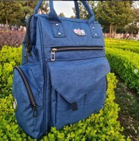 Bonibos ABC Su Geçirmez Fermuarlı Polyester Bebek Sırt Çantası Mavi
