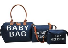 Babysi Su Geçirmez Fermuarlı Paraşutsoft Bebek Omuz Çantası Siyah