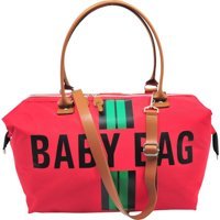 Babysi Baby Bag Su Geçirmez Fermuarlı Paraşutsoft Bebek Kol Çantası Kırmızı