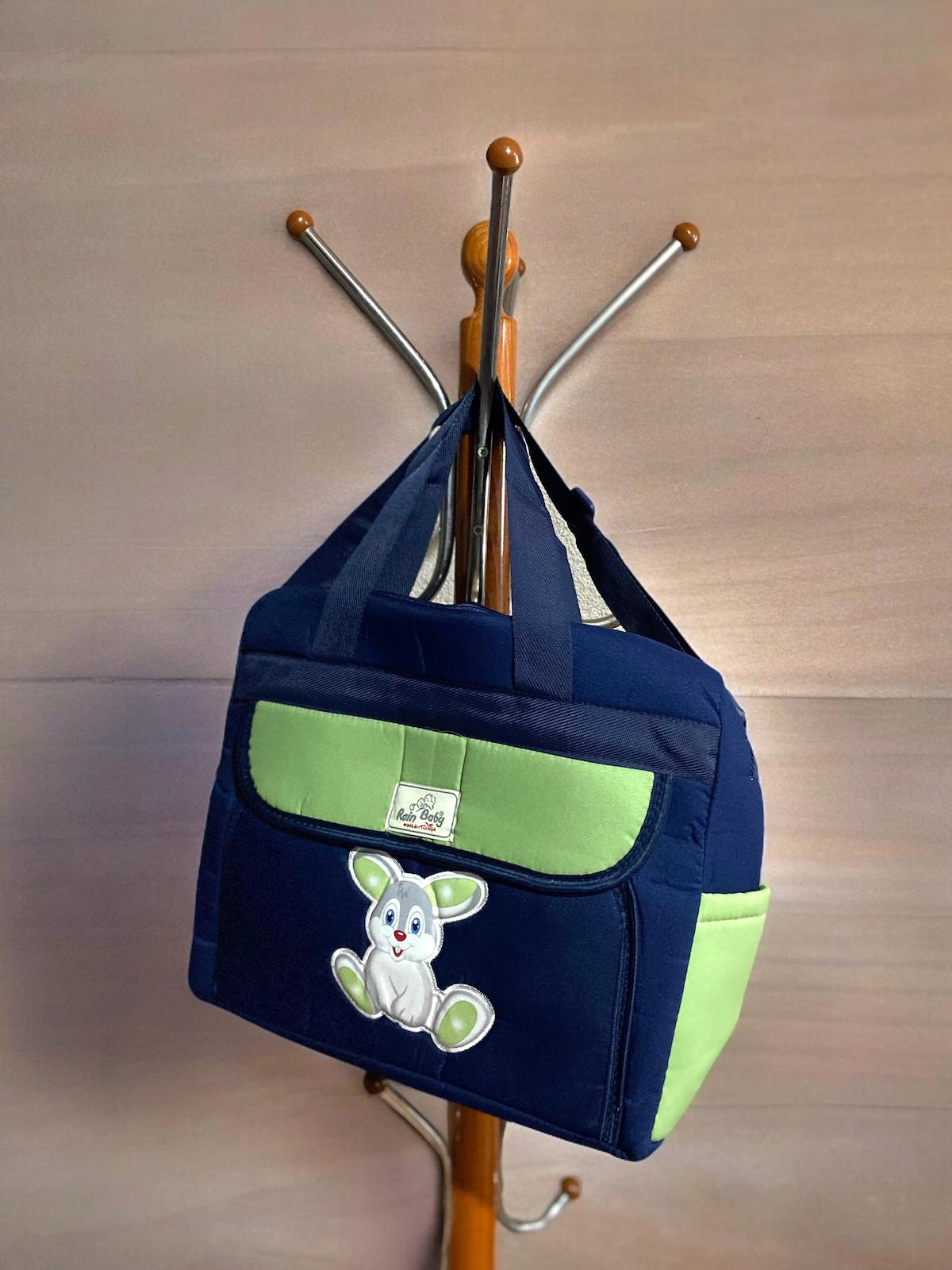 Rain Baby Fermuarlı Bebek Omuz Çantası Lacivert Yeşil