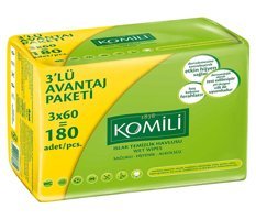 Komili 60 Yaprak 3'lü Paket Islak Mendil