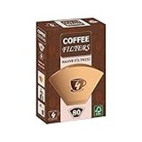 Coffee Filters Brown 4 Numara Filtre Kahve Kağıdı 80'li