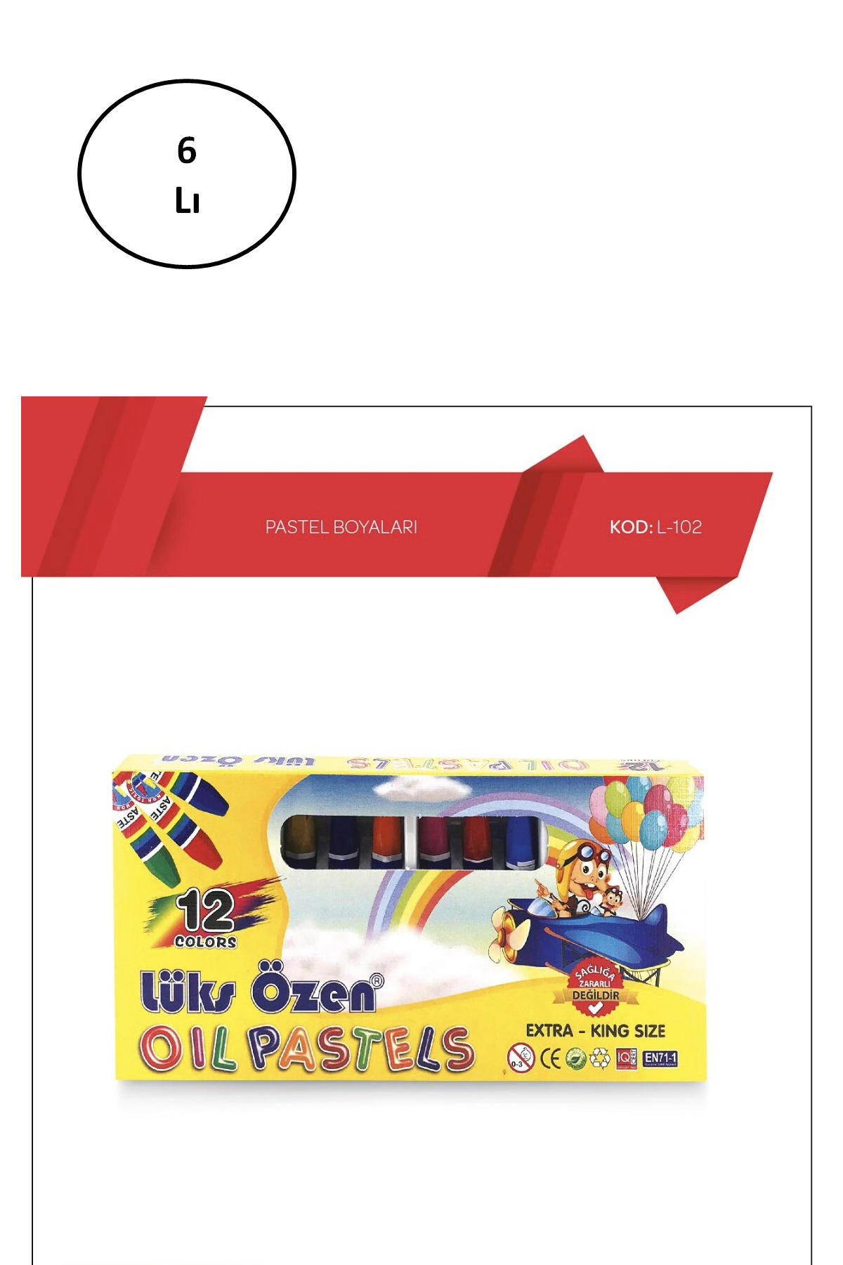 Lüks Özen 12'li Yağlı Pastel Boya Seti