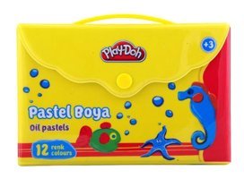 Play-Doh Çantalı 12'li Yağlı Pastel Boya Seti