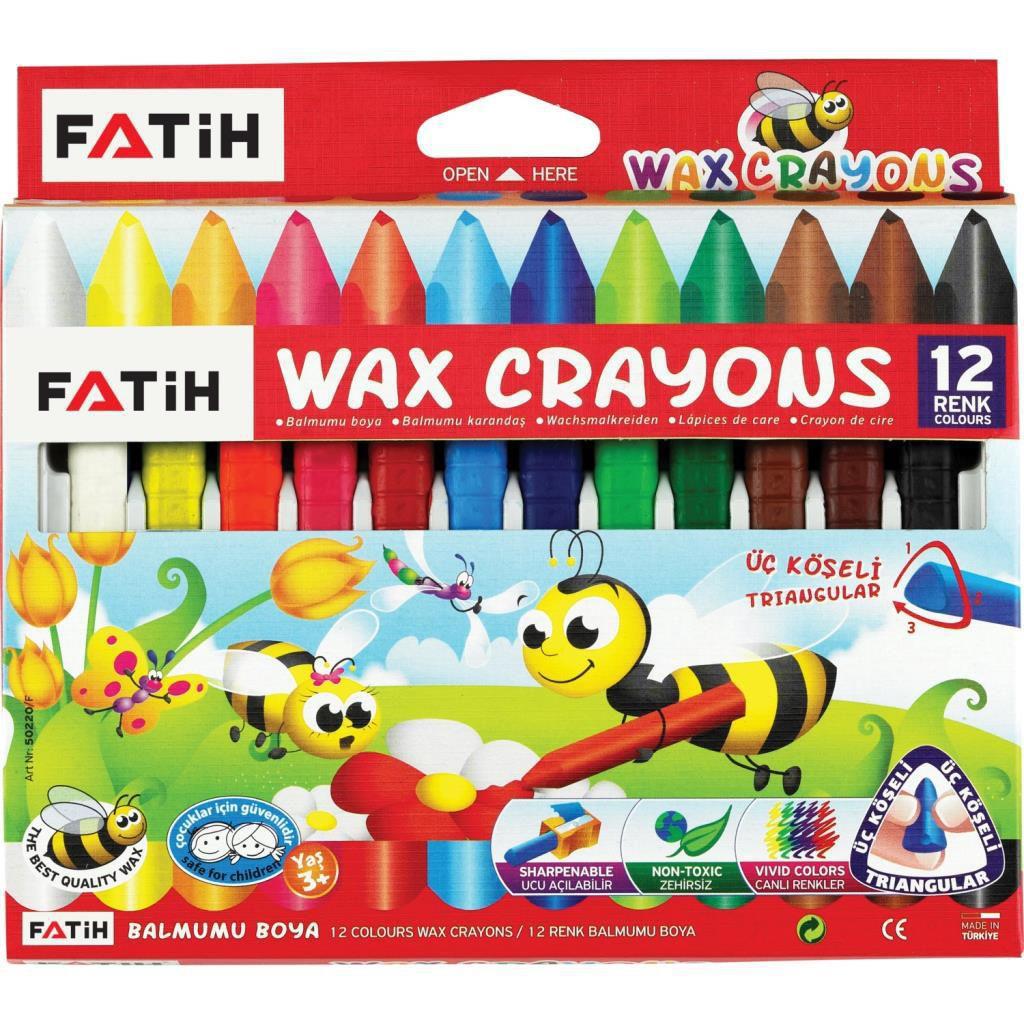 Fatih Wax Crayons 12'li Mum Pastel Boya Seti