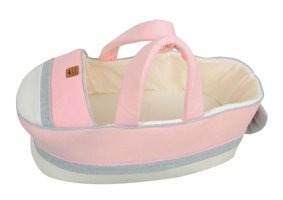 Sema Baby Yenidoğan Bebek Yatağı 15 kg Kapasiteli Taşıma Askısı Portbebe Ekru Pembe