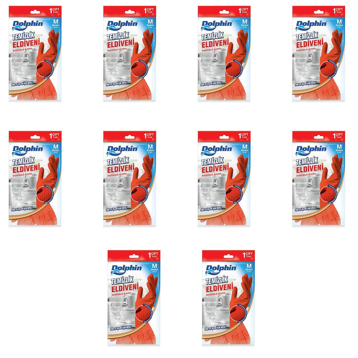 Dolphin Medium Temizlik Eldiveni 10 Çift
