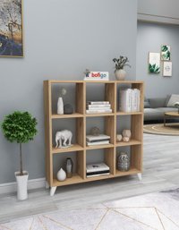 Bofigo 9 Bölmeli Suntalam 88 cm Çam Kitaplık