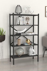 Bofigo 5 Raflı Suntalam 120 cm Antrasit Kitaplık