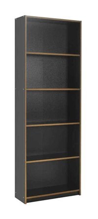 Adore Mobilya 5 Raflı Suntalam 182 cm Antrasit Kitaplık