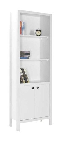 Adore Mobilya 2 Bölmeli 5 Raflı Suntalam 196 cm Beyaz Kitaplık