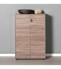Adore Mobilya 2 Bölmeli 3 Raflı Suntalam 110 cm Ceviz Kitaplık