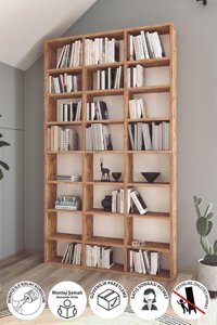 Bofigo 24 Raflı Suntalam 178 cm Çam Kitaplık