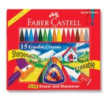 Faber-Castell Pastel Wax Crayon Silinebilir 15'li Pastel Boya