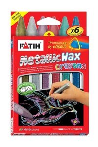 Fatih Metalıc Wax Crayons Boya 6 Renk Kısa Pastel Boya