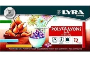 Lyra Polycrayons Soft Toz Pastel12'li Kutu Pastel Boya