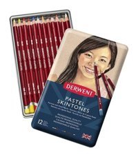 Derwent Skintones 12'li Teneke Kutu Ten Renkleri Pastel Boya