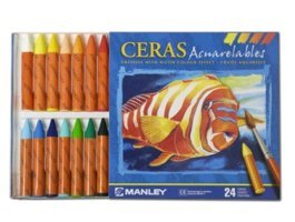 Manley Mnq0424 Su Bazlı Mum Boya 24'lü Pastel Boya