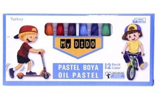 My Dido Karton Kutu Köşeli 12 Renk Mavi Kapak Pastel Boya