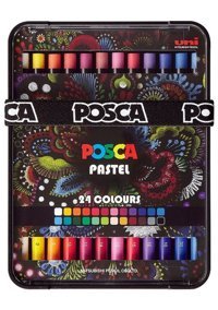 Uni Posca Oil & Wax Yağlı 24 Renk Tam Boy Pastel Boya