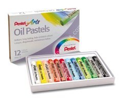 Pentel Arts Yağlı Pastel 12 Renk Pastel Boya