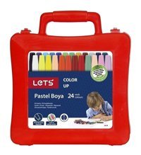 Lets 24 Renk Plastik Çantalı Pastel Boya