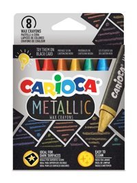 Carioca Jumbo Üçgen Mum Boya Kalemi Metalik 8’li Pastel Boya
