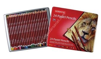 Derwent Soft 24'lü Set Teneke Kutu Pastel Boya