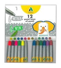 Adel Metalik Fosforlu 12'li Pastel Boya