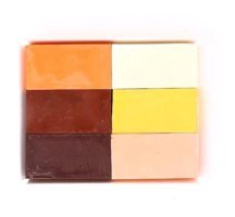 Colorz 6'lı Ten Renkleri Doğal Balmumu Sert Blok Pastel Boya