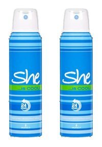 She Cool Sprey Kadın Deodorant 2x150 ml